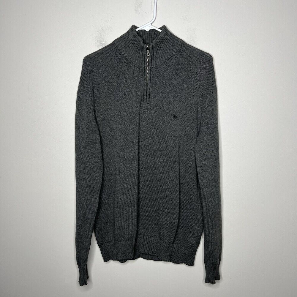 Rodd &‎ Gunn Sweater Mens Small Gray Cotton Knit Quarter Zip Pullover Casual - Picture 14 of 15